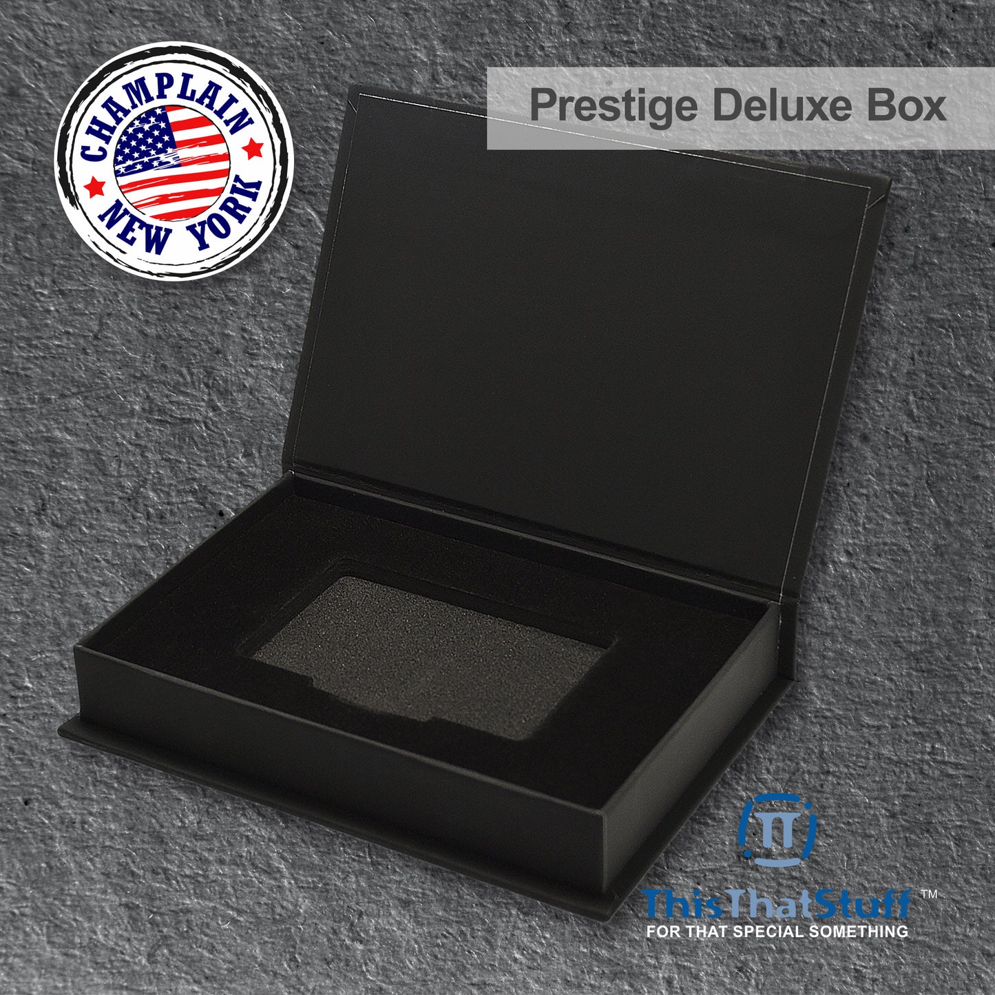 PRESTIGE Deluxe Magnetic Card Holder Box – Custom Printed Card Box with Exquisite Matte Laminated Sleeve and Velvet Interior