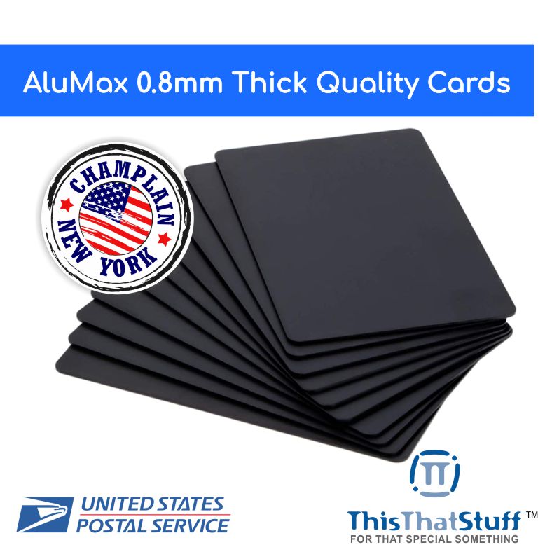 AluMax Anodized Metal Cards - Wholesale Blanks - ThisThatStuff