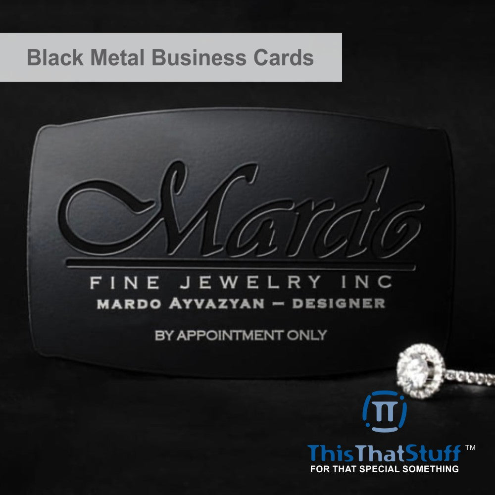 Gun Metal Gray Stainless Steel Business Cards