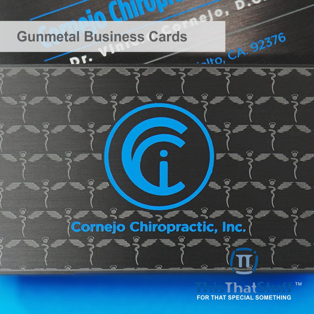 Gunmetal Business Cards